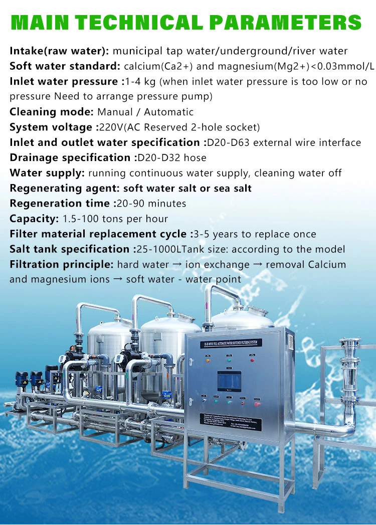 Commercial Water Softener System Sf-1000L-100000lph with Autotrol Valve