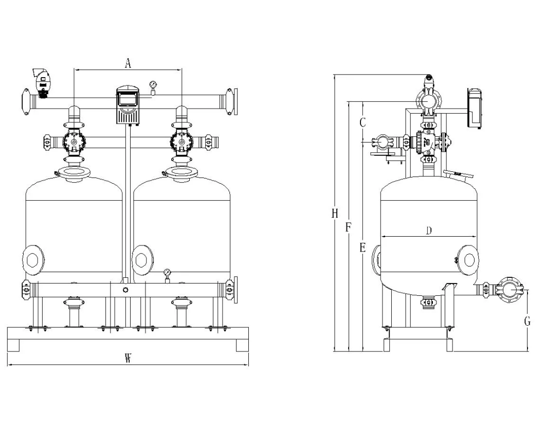 Auto Backwash Quartz Sand Filter for Drip Irrigation System Pressure Filter Tank