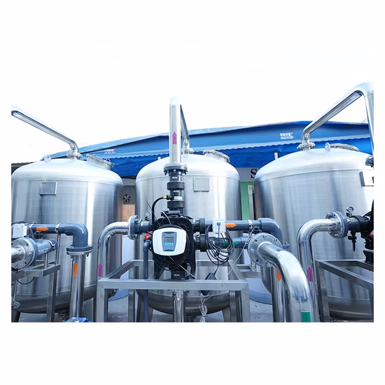Sistema de ablandador de agua comercial Sf-1000L-100000lph con válvula Autotrol